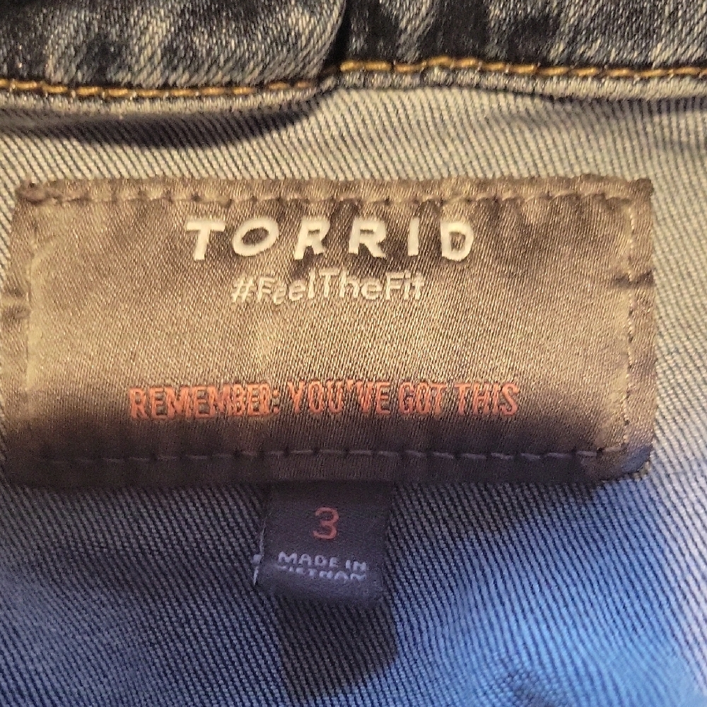 Torrid Blue Jean Jacket with Button Details - Picture 6 of 6